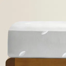 The Baby Atelier 100% Organic Print Grey Fitted Single Sheet image 3