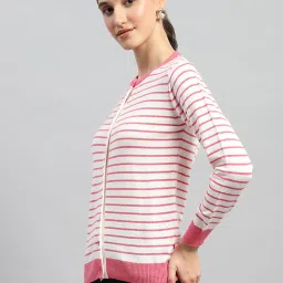 Monte Carlo Pink & White Striped Cardigan image 3