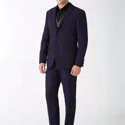 Peter England Navy Slim Fit Three Piece Suit image 3