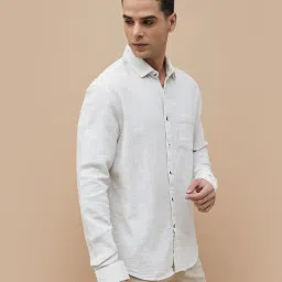 Code By Lifestyle Beige Regular Fit Texture Shirt image 3