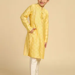 Kisah Kids Yellow Checks KurtaSets image 3