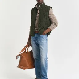 Gant Fashion Dark Moss Green Regular Fit Solid Jacket image 3