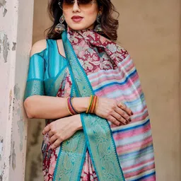 MAHARANI COUTURE Floral Woven Design Banarasi Saree image 3