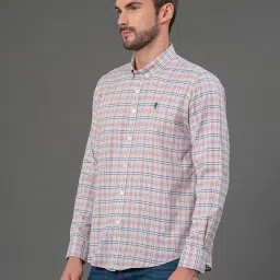 Red Tape Pink Regular Fit Checks Shirt image 3