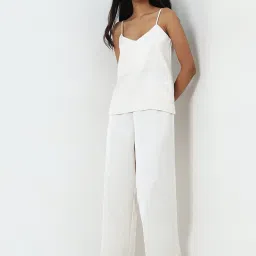 Wardrobe by Westside Ivory Embellished High-Rise Trousers image 3