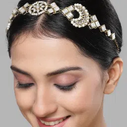 Karatcart Gold Plated Kundan Hair Band for Women image 3