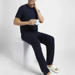 R&B Blue Regular Fit Sleepwear Bottom image 3