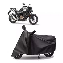 Auto Pearl Polyester Two Wheeler Cover for Honda CB500F (Grey)-picture-33