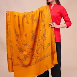 SWI Stylish Women Floral Embroidered Pashmina Shawl-picture-27