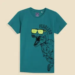 Allen Solly Boys Green Graphic T-Shirt-image-6