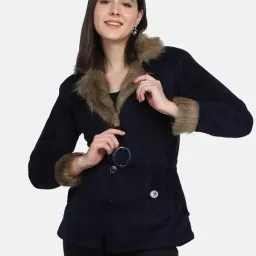 BUYNEWTREND Navy Regular Fit Jacket-image-11