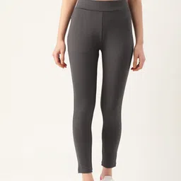 Sweet Dreams Women Charcoal Grey Solid Workout Cropped Track Pants-picture-25