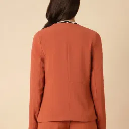 Allen Solly Orange Regular Fit Blazer image 2