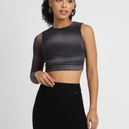 Forever 21 Grey Crop Top-image-81
