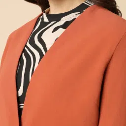 Allen Solly Orange Regular Fit Blazer image 5