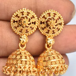 MEIRA JEWELLERY Dome Shaped Jhumkas image 2