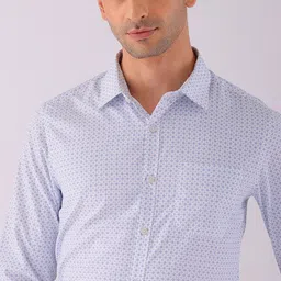 the indian garage co. x luxe Luxe by TIGC Men Spread Collar Micro Ditsy Printed Slim Fit Formal Shirt-picture-41