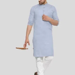 ANUJ FASHION Men Cotton Solid Straight Kurta-image-41