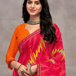 DIVASTRI Poly Chiffon Saree image 2