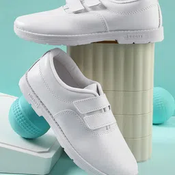 LIBERTY Velcro Closure School Shoes - White-picture-14