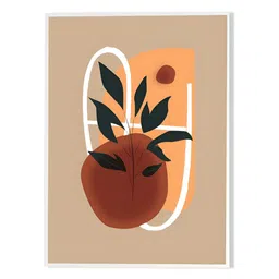 nestroots Beige & Brown 1 Piece Canvas Abstract Wall Paintings image 5
