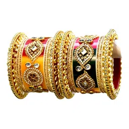 Align Set Of 2 Gold-Plated AD-Studded Bangles image 5