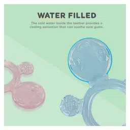 Baybee Natural Water Filled Silicone Teether For Babies To Soothe Their Gums Bpa Free Non Toxic Baby Teether Pack Of 2 - Blue & Pink image 5