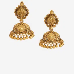 Kushal's Fashion Jewellery 92.5 Sterling Silver Dome Shaped Jhumkas Earrings image 2