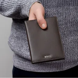 Hugo Boss Classic Smooth Vertical Brown Money Wallet-image-85