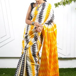 Pinkcity Trade World Women Pure Cotton Block Print Saree-picture-42