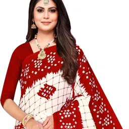 Sarita Sarees Bandhani Pure Cotton Bandhani Saree image 3