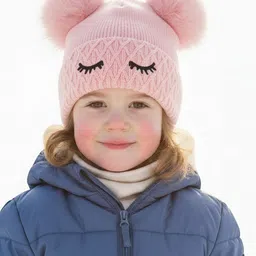 Adorazone Unisex Kids Woollen Beanie-image-43