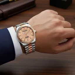 FLUID Men Embellished Dial & Stainless Steel Straps Analogue Watch FL-Ayaan-0497-RG-picture-33