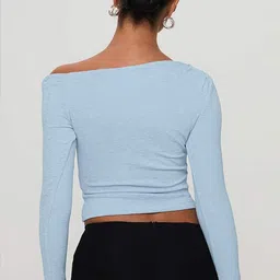 LULU & SKY One Shoulder Crop Top image 3