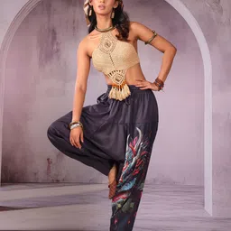 stand out Animal Print Cotton Women Harem Pants image 3