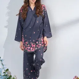 ROMONIA Printed V-Neck Long Sleeves Tunic With Palazzos image 5