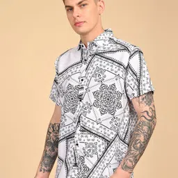 TIGER SNAKE Ethnic Motifs Printed Spread Collar Regular Fit Shirt image 2