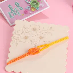 Sangria Pearls Beaded Thread Rakhi With Roli Chawal Chandan & Mishri-picture-20