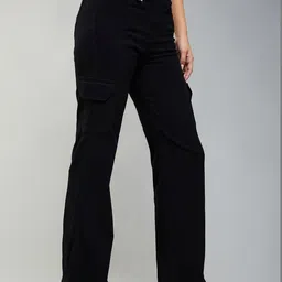 DOLCE CRUDO Women Wide Leg High-Rise Stretchable Jeans image 2