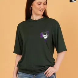 kintu parantu Women Pack Of 2 Graphic Printed Short Sleeves T-shirt-image-55