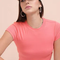 Tokyo Talkies Women Cotton Short Sleeves Crop Top-picture-38