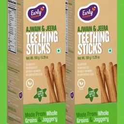 Organic Whole Wheat Ajwain Jaggery Teething Sticks for Babies, No Preservatives  300g (Pack of 2)-image-40