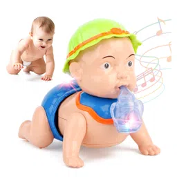 Zest 4 Toyz Runing and Weeping Naughty Baby Crawling Toy With Music and 3D Lights - Color May Vary-picture-26