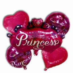 Shopperskart Happy Birthday Princess Foil Balloon Set Multicolour - Pack of 5-picture-19