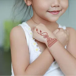 VOORKOMS Mehndi Stencil Sticker Designs With Detailed Floral & Leaf image 4