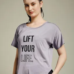 MKH Elevated Essentials Typography Printed Round Neck Relaxed Fit T-shirt image 5