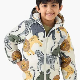 Juniors by Babyshop Boys Hooded Graphic Printed Lightweight Puffer Jacket-picture-47