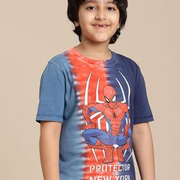 Kids Ville Boys Spider-Man Graphic Printed Round Neck Cotton T-shirt-picture-30