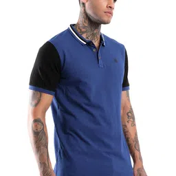 WROGN Men Solid Polo Collar Cotton T-Shirt-picture-34