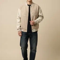 Mast & Harbour Men Typography Varsity Jacket-picture-22